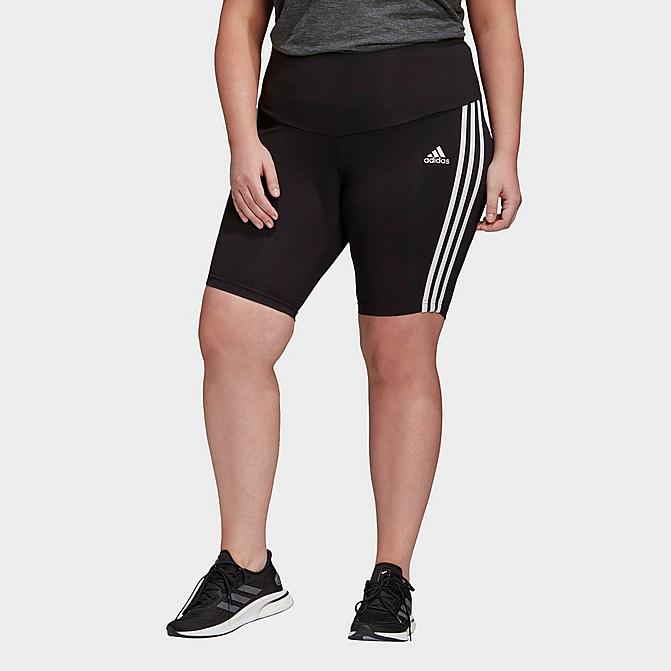 Women's adidas Badge Of Sport Must-Haves 3-Stripes Bike Shorts (Plus Size)