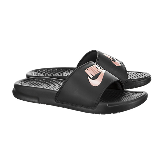 Nike Women Benassi JDI - Black / Rose Gold