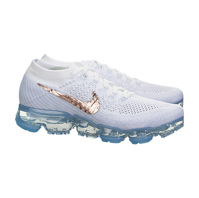Nike Women Air VaporMax Flyknit - Summit White / Metallic Red Bronze