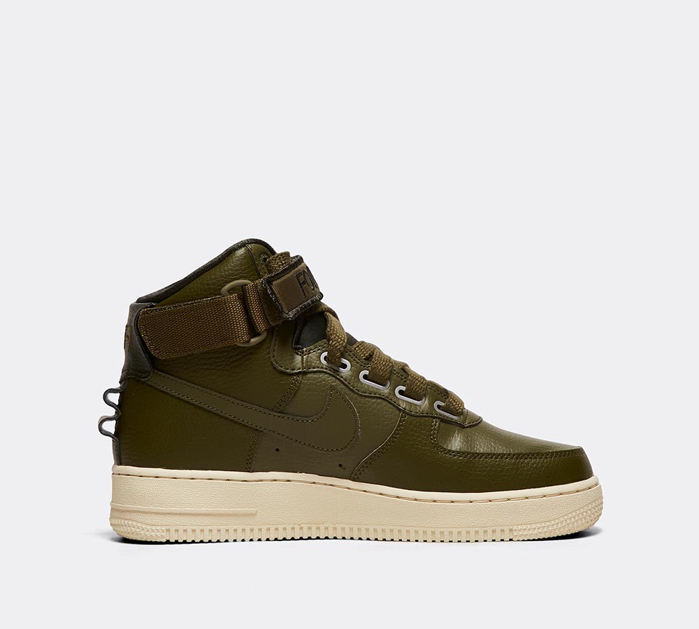 Nike Womens Air Force 1 High Utility Trainer - Olive Canvas / Olive Canvas