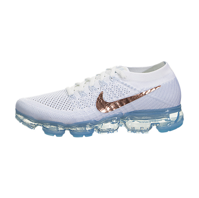 Nike Women Air VaporMax Flyknit - Summit White / Metallic Red Bronze