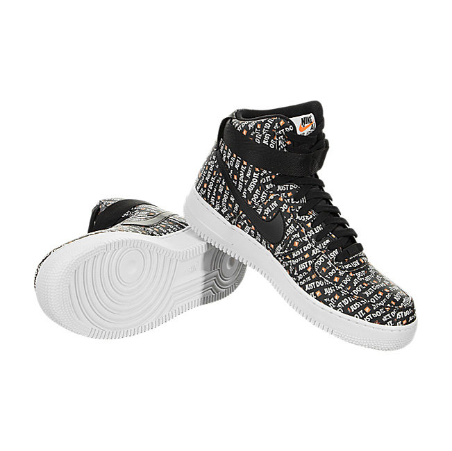Nike Air Force 1 High '07 LV8 (Just Do It) - Black / White-Total Orange