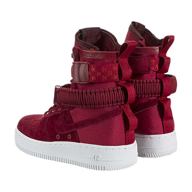 Nike Women SF Air Force 1 - Red Crush / White-Burgundy Crush