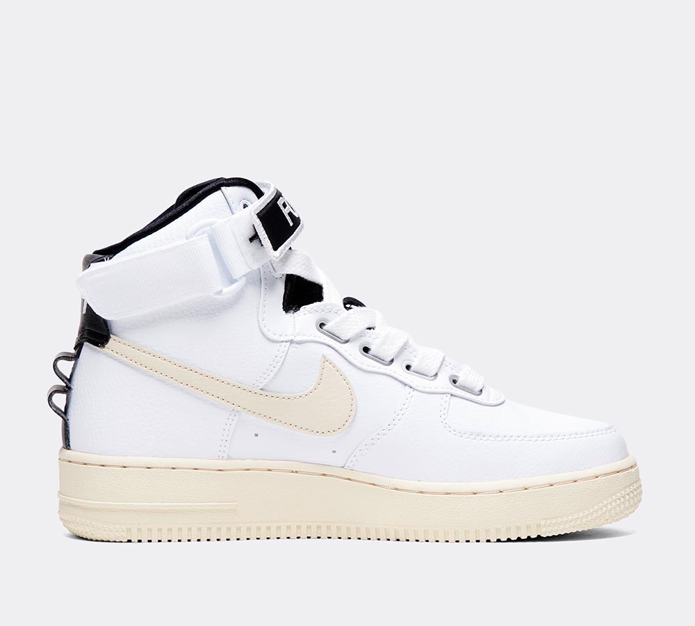 Nike Womens Air Force 1 High Utility Trainer - White / Light Crimson / Black