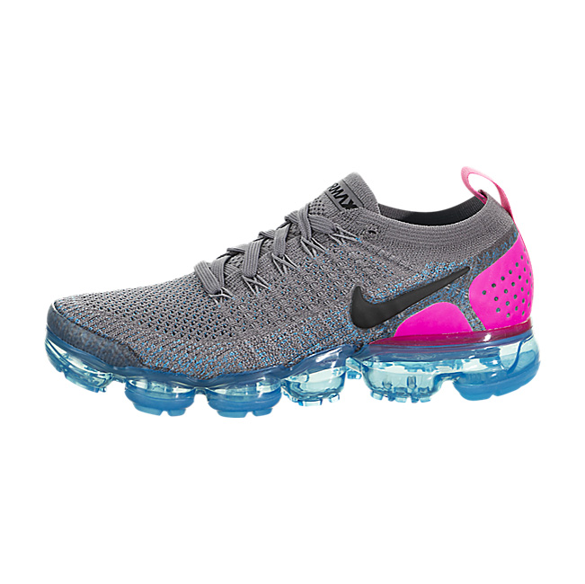 Nike Women Air Vapormax Flyknit 2 - Gunsmoke / Black-Blue Orbit-Pink Blast
