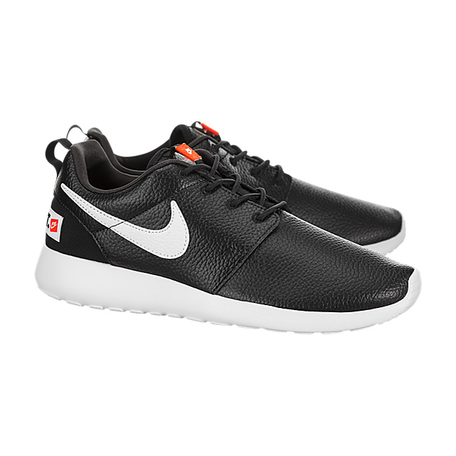 Nike Women Roshe One Premium - Black / White-Total Orange
