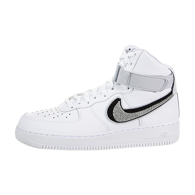 Nike Air Force 1 High '07 LV8 (Chenille Swoosh) - White / Wolf Grey-Pure Platinum