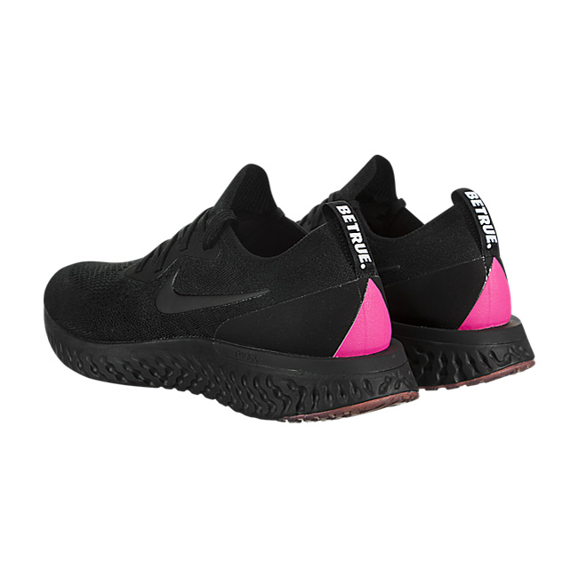 Nike Epic React Flyknit (Be True) - Black / Black-Pink Blast-Purple Pulse