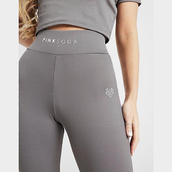 Women's Pink Soda Sport Indio Ribbed Leggings