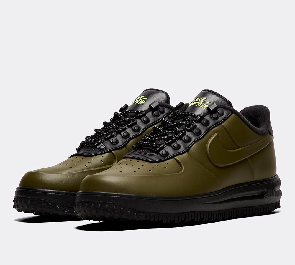 Nike Lunar Force 1 Duckboot Low Trainer - Olive Canvas