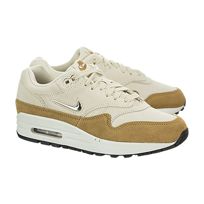 Nike Women Air Max 1 Premium SC - Beach / Metallic Gold Grain-Muted Bronze