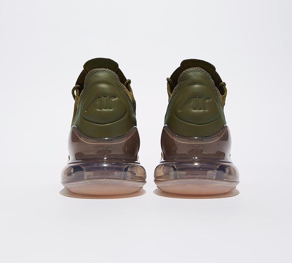 Nike Air Max 270 Flyknit Trainer - Olive / Black