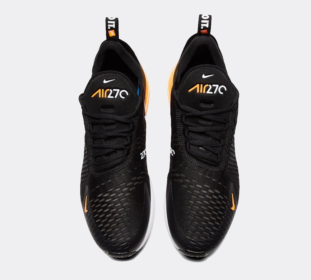 Nike Air Max 270 'JDI' Trainer - Black / White / Total Orange