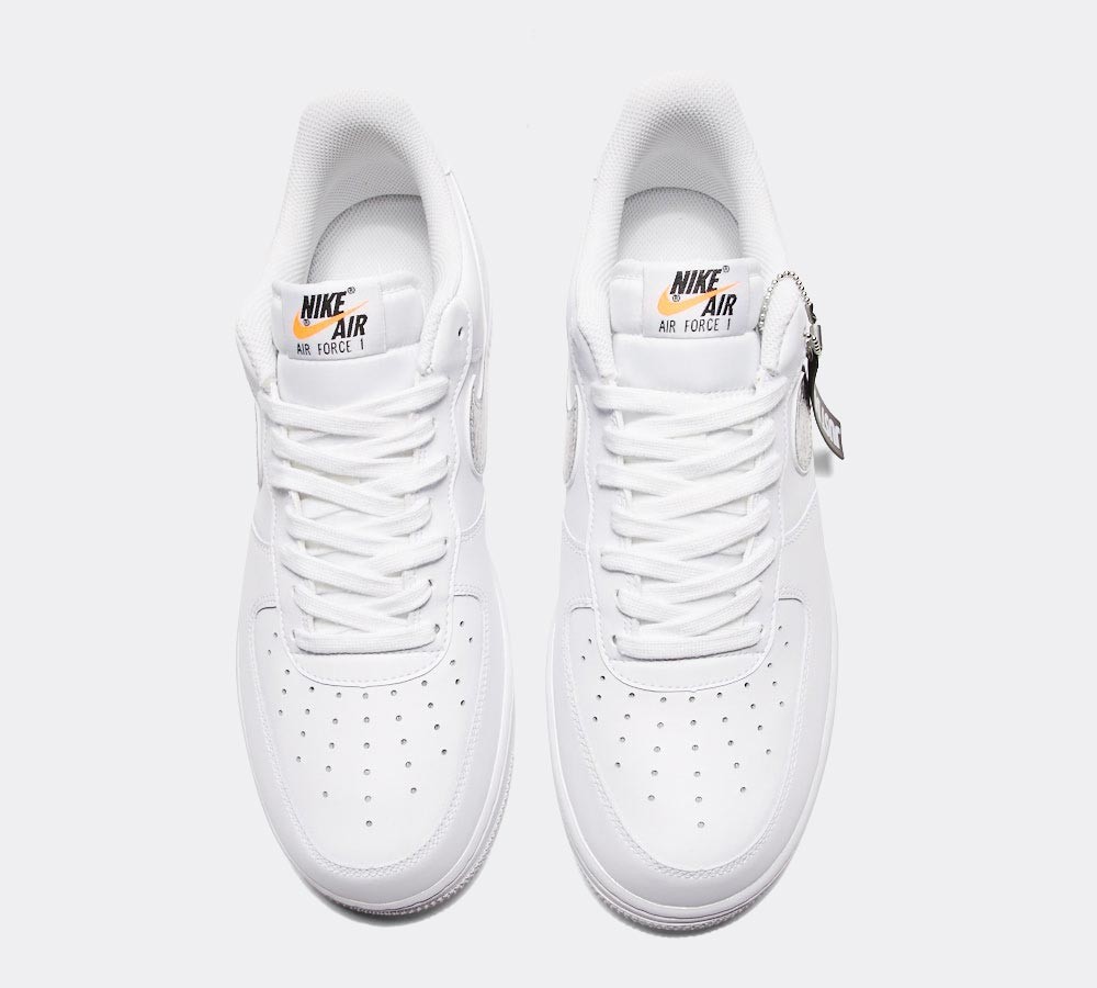 Nike Air Force 1 '07 LV8 'JDI' Trainer - White / Black / Total Orange
