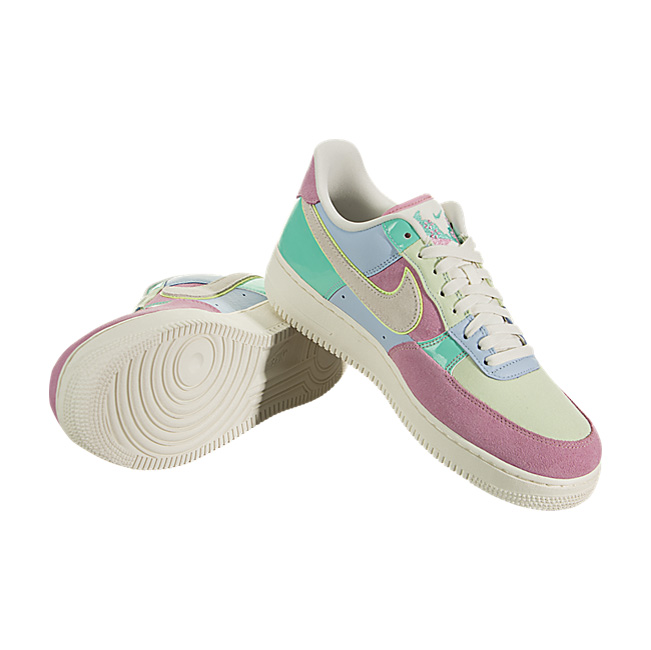 Nike Air Force 1 '07 QS (Spring Patchwork) - Ice Blue / Sail-Hyper Turq-Barley Volt