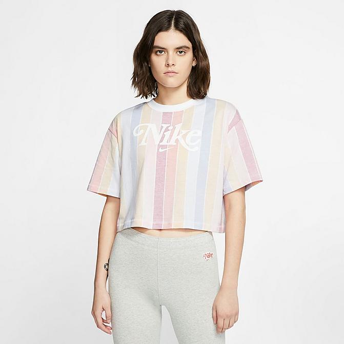 Women's Nike Sportswear Retro Femme Striped Crop T-Shirt
