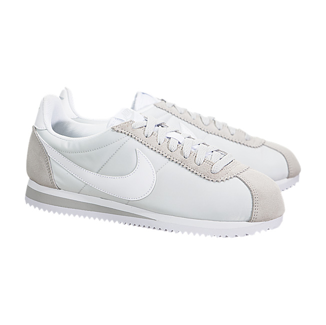 Nike Women Classic Cortez Nylon - Pure Platinum / White