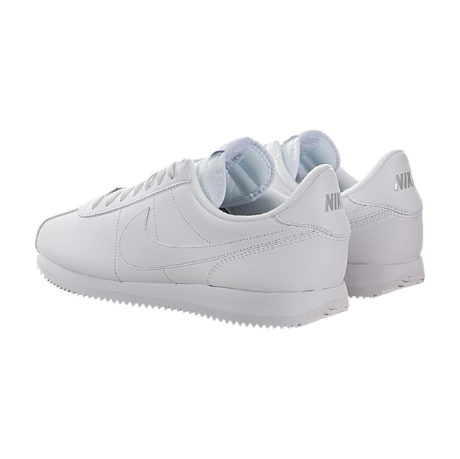 Nike Cortez Basic Leather - White / Wolf Grey-Metallic Silver-White