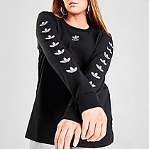 Women's adidas Originals Repeat Trefoil Long-Sleeve Boyfriend T-Shirt