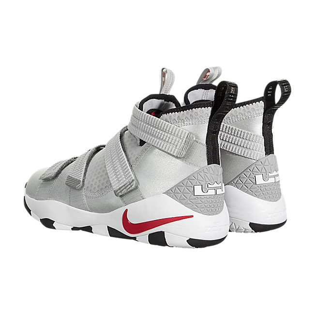 Nike Lebron Soldier XI SFG (Silver Bullet) - Metallic Silver / Varsity Red