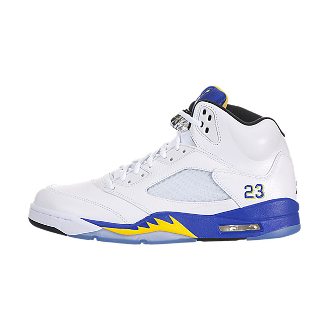 Air Jordan V (5) Retro (Laney) - White / Varsity Maize-Game Royal-Black