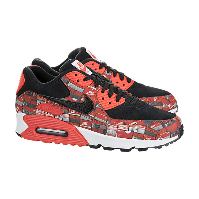 Nike Air Max 90 Print (We Love Nike) - Black / Bright Crimson-White