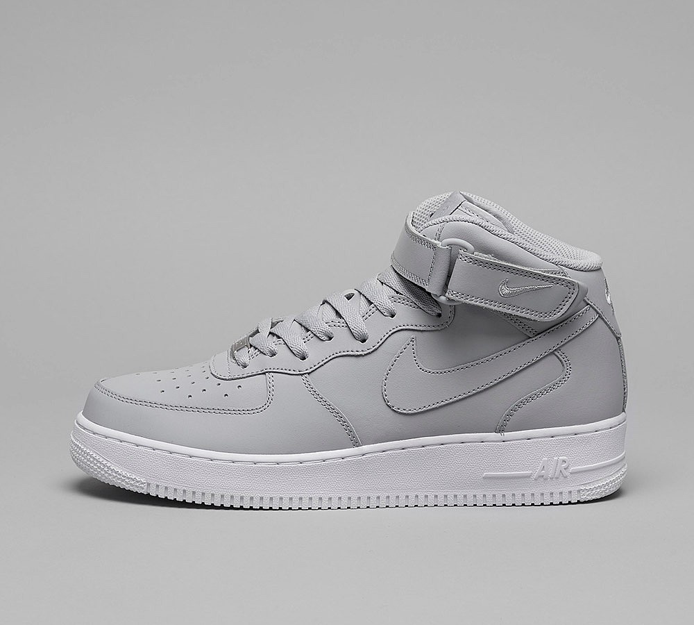 Nike Air Force 1 Mid '07 Trainer - Wolf Grey / White