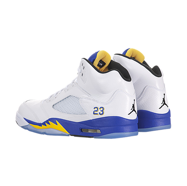 Air Jordan V (5) Retro (Laney) - White / Varsity Maize-Game Royal-Black