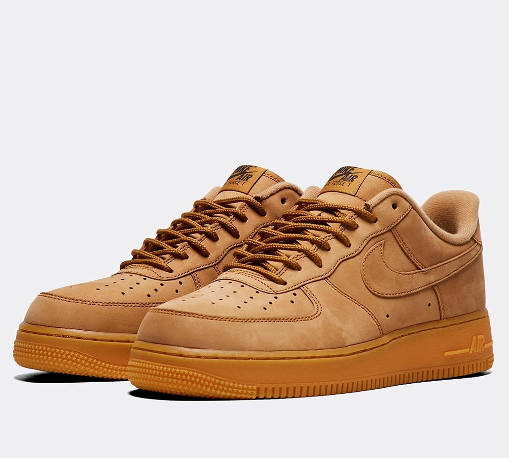 Nike Air Force 1 '07 WB Low Trainer - Flax / Flax / Gum