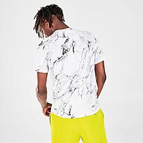 Men's Nike Swoosh Allover Marble Print Basketball T-Shirt