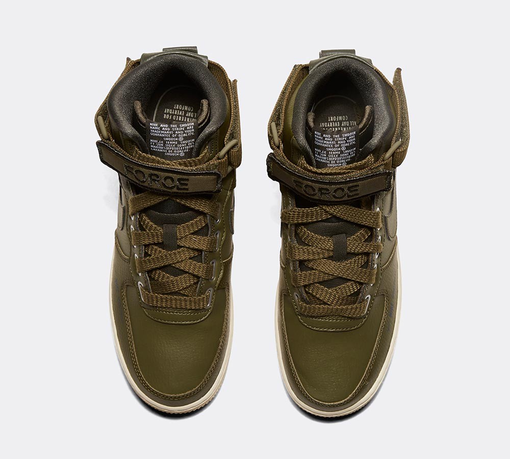 Nike Womens Air Force 1 High Utility Trainer - Olive Canvas / Olive Canvas