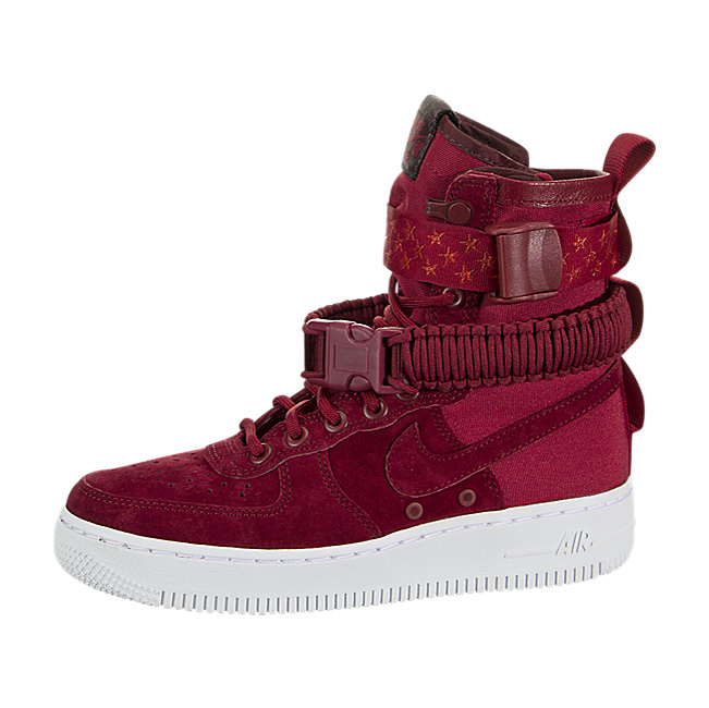 Nike Women SF Air Force 1 - Red Crush / White-Burgundy Crush