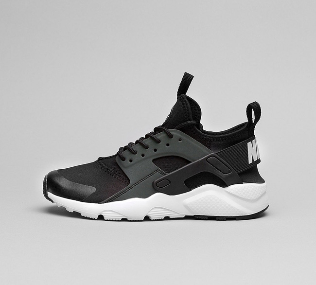 Nike Junior Air Huarache Run Ultra Trainer | Black / Wolf Grey / White