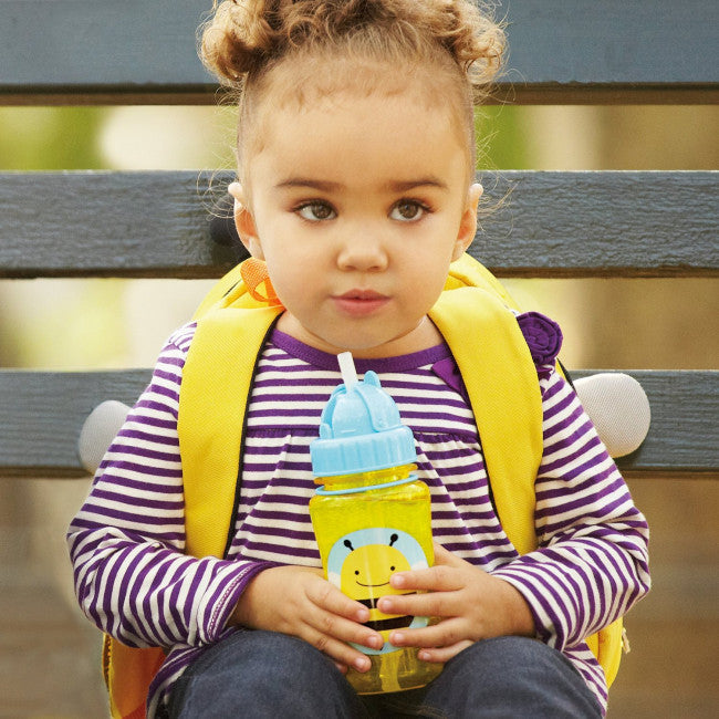 Skip Hop Zoo Little Kid Straw Bottle Bee