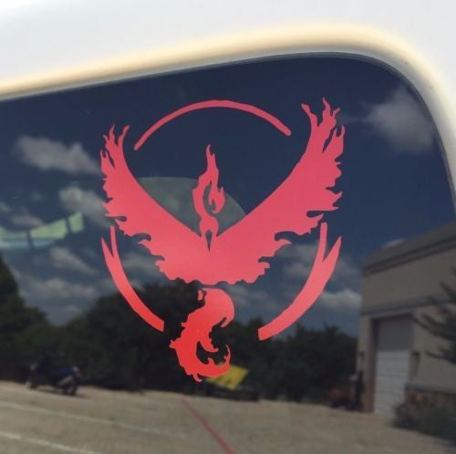 Pokemon Go Red Team Valor Window Decal