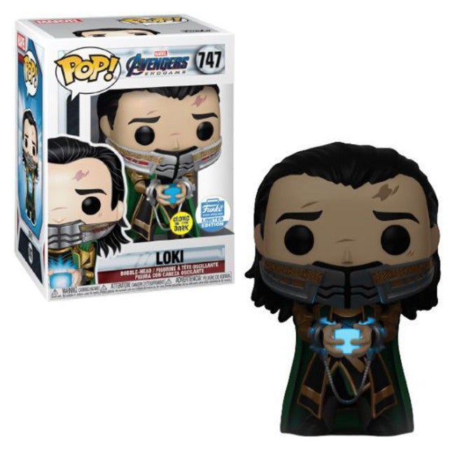 Funko Pop Avengers Endgame Loki with Glow-in-The-Dark Tesseract #747 Vinyl Figure