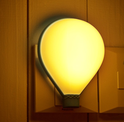 Smart Night Light Cute Hot Air Ballon with Light & Sound Controlled Function