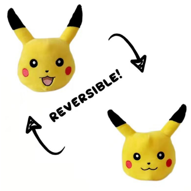 Reversible Plush Pikachu Double Face