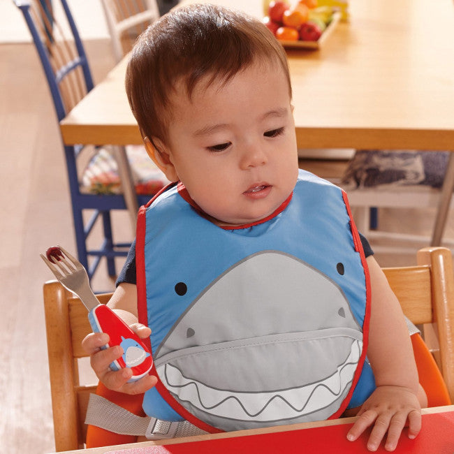Skip Hop Zoo Tuck-Away Baby Bib Shark