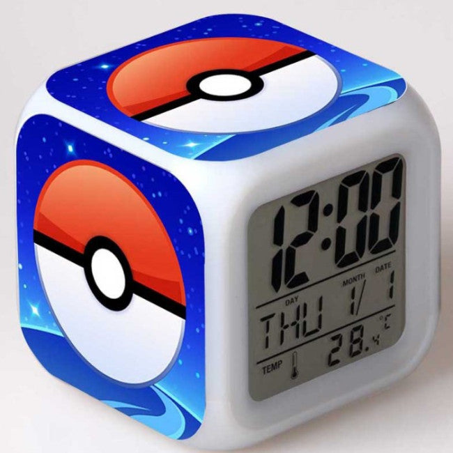 Pokeball Clock Night Light