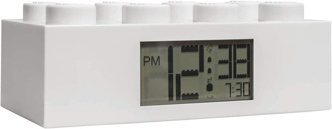 Lego White Brick Light Up Alarm Clock