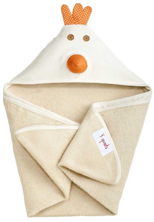 3 Sprouts Hooded Towel Chicken