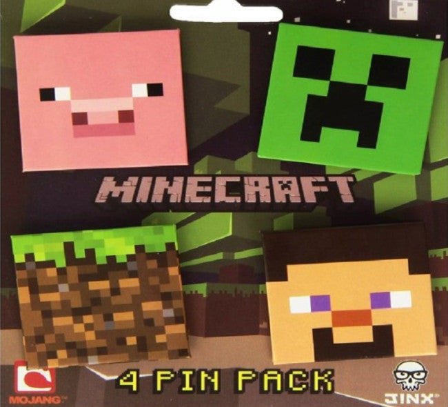 JINX Minecraft Collectible 4-Button Set