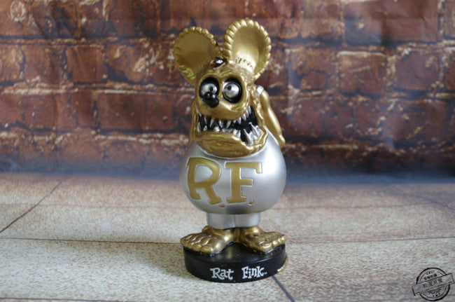Rat Fink Gold Metallic Wacky Wobbler