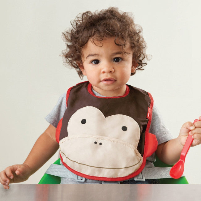 Skip Hop Zoo Tuck-Away Baby Bib Monkey
