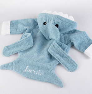 Baby Aspen Let the Fin Begin Terry Shark Robe Hooded 0-9 Months
