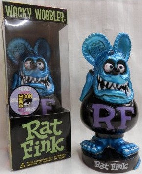 Rat Fink Blue Metallic Wacky Wobbler
