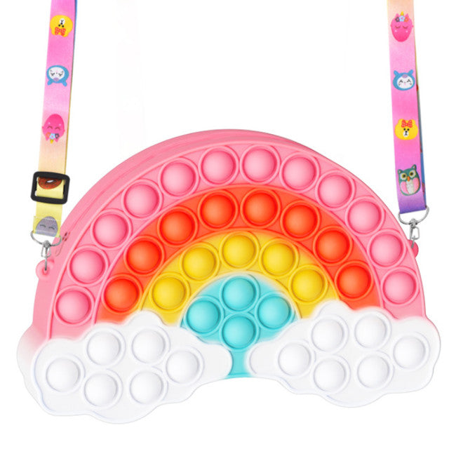Rainbow Pop It Poppet Bag