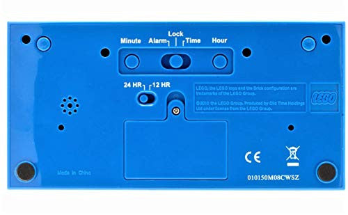 Lego Blue Brick Light Up Alarm Clock
