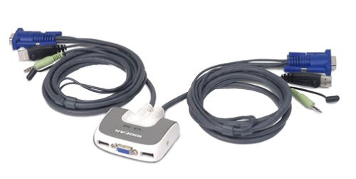 IOGEAR MiniView Micro USB Plus GCS632U KVM Switch - 2 KVM Ports